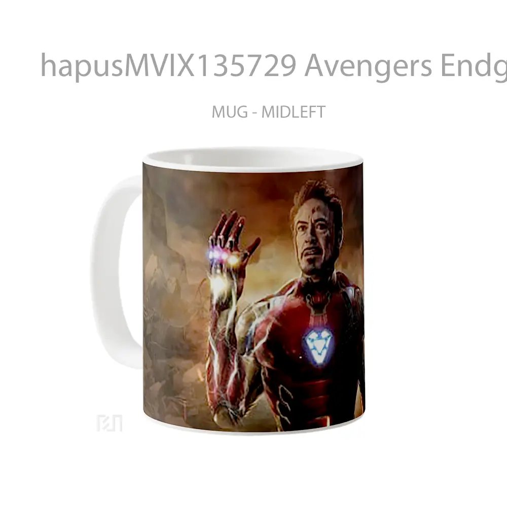 Mug Avengers Endgame Iron Man Tony Stark Infinity Stones Gelas Superhero - All-side / Desain