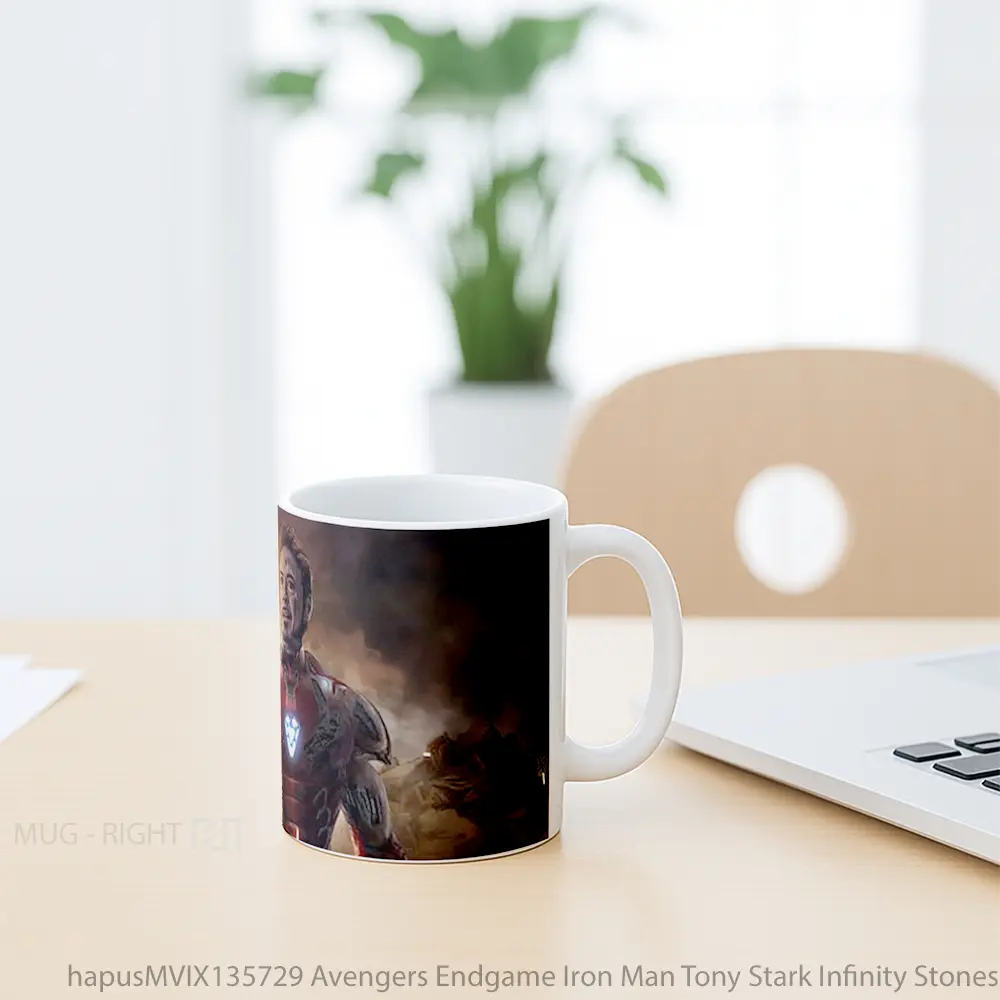 Mug Avengers Endgame Iron Man Tony Stark Infinity Stones Gelas Superhero - All-side / Desain