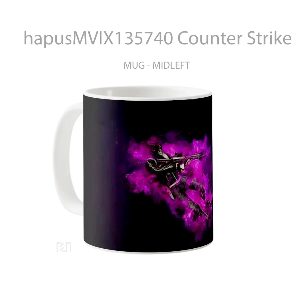 Mug Counter Strike Global Offensive Csgo V2 Cangkir Gamer - All-side / Desain
