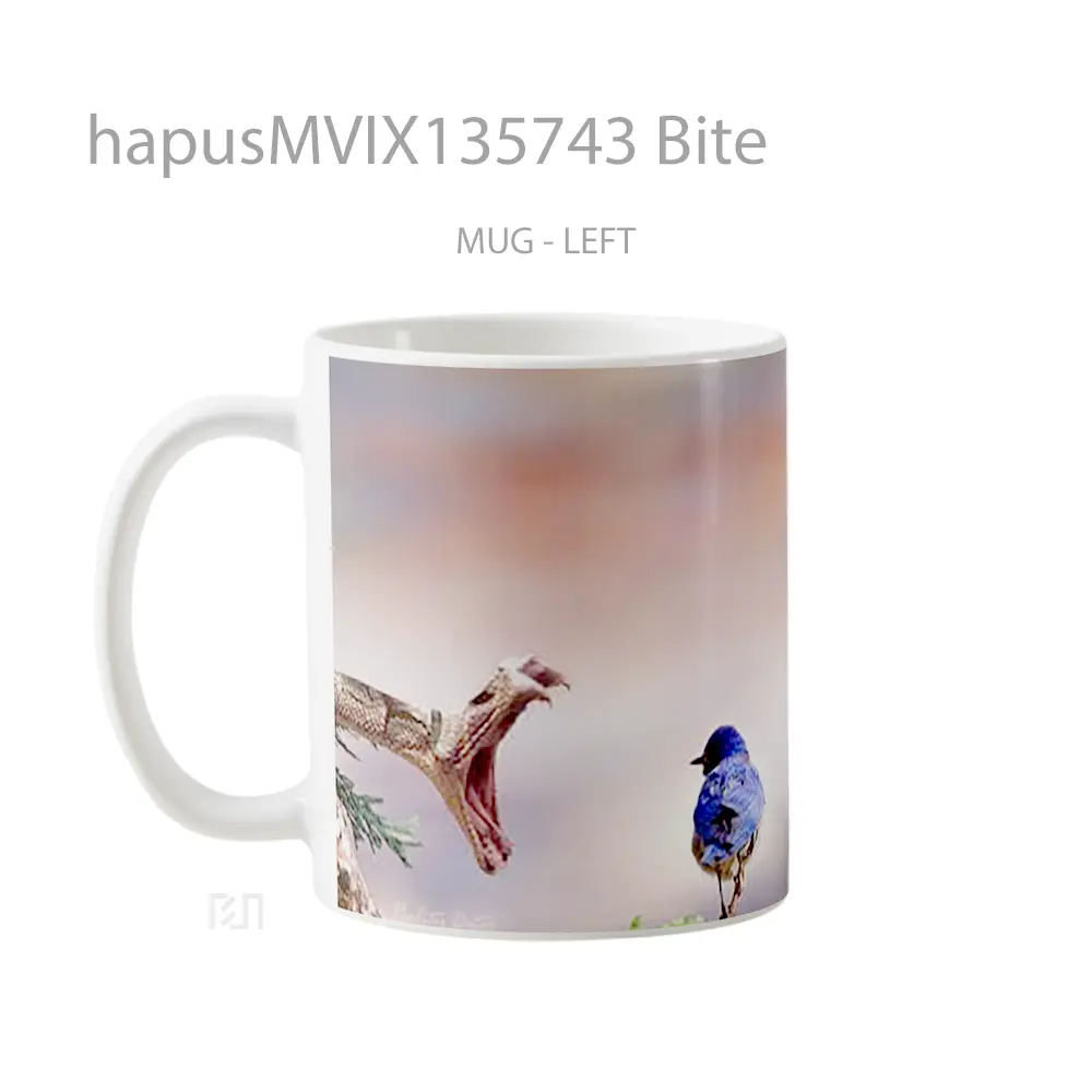 Mug Bite Gelas Keramik Unik - All-side / Desain