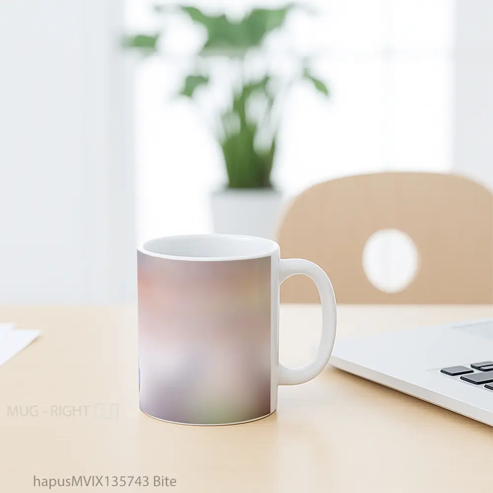 Mug Bite Gelas Keramik Unik - All-side / Desain