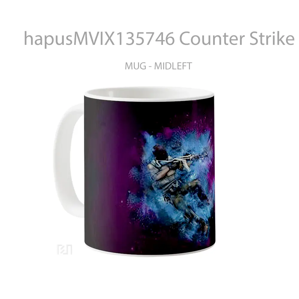 Mug Counter Strike Global Offensive Csgo V6 Cangkir Gamer - All-side / Desain