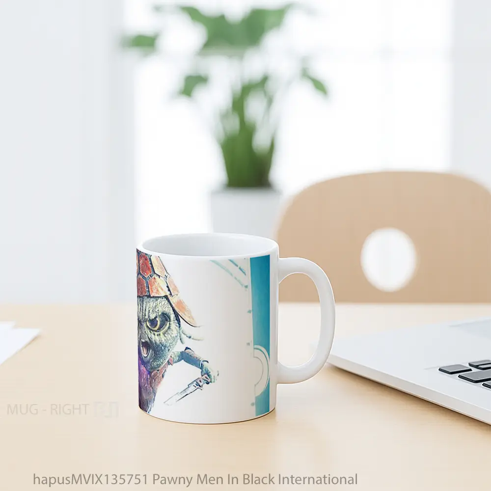 Mug Pawny Men In Black International Gelas Keramik Unik - All-side / Desain