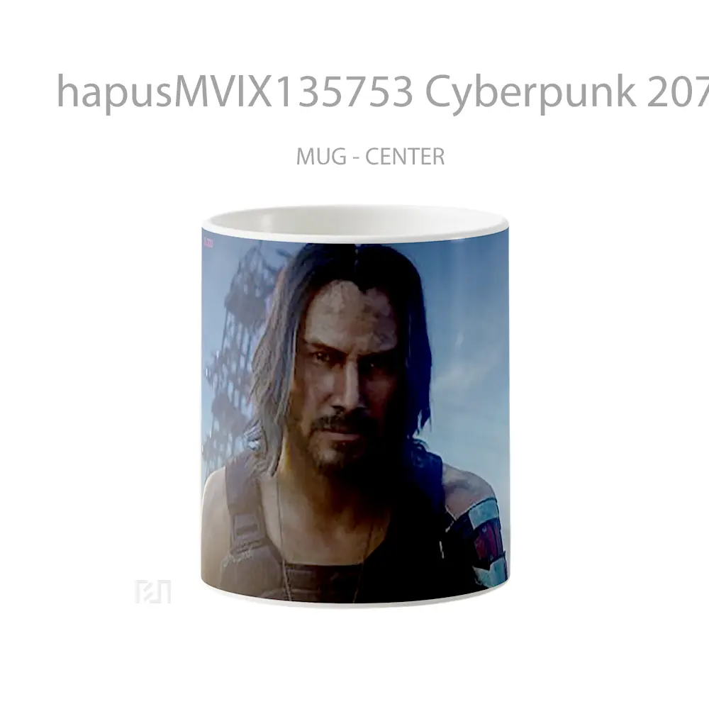 Mug Cyberpunk 2077 With Keanu Reeves Cangkir Gamer