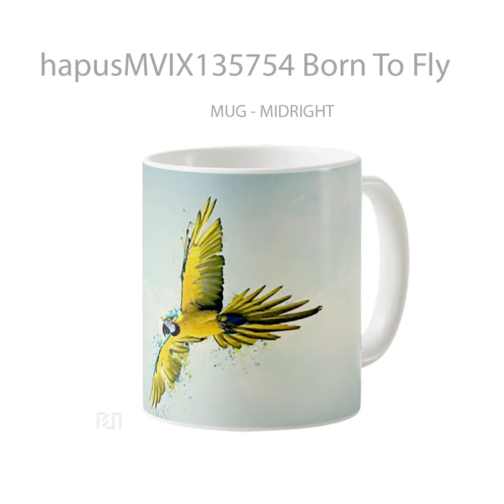 Mug Born To Fly Gelas Keramik Unik - All-side / Desain
