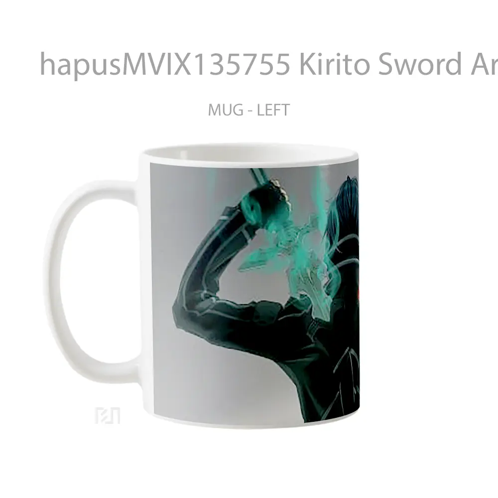 Mug Kirito Sword Art Online V3 Cangkir Anime - Tampak Kiri