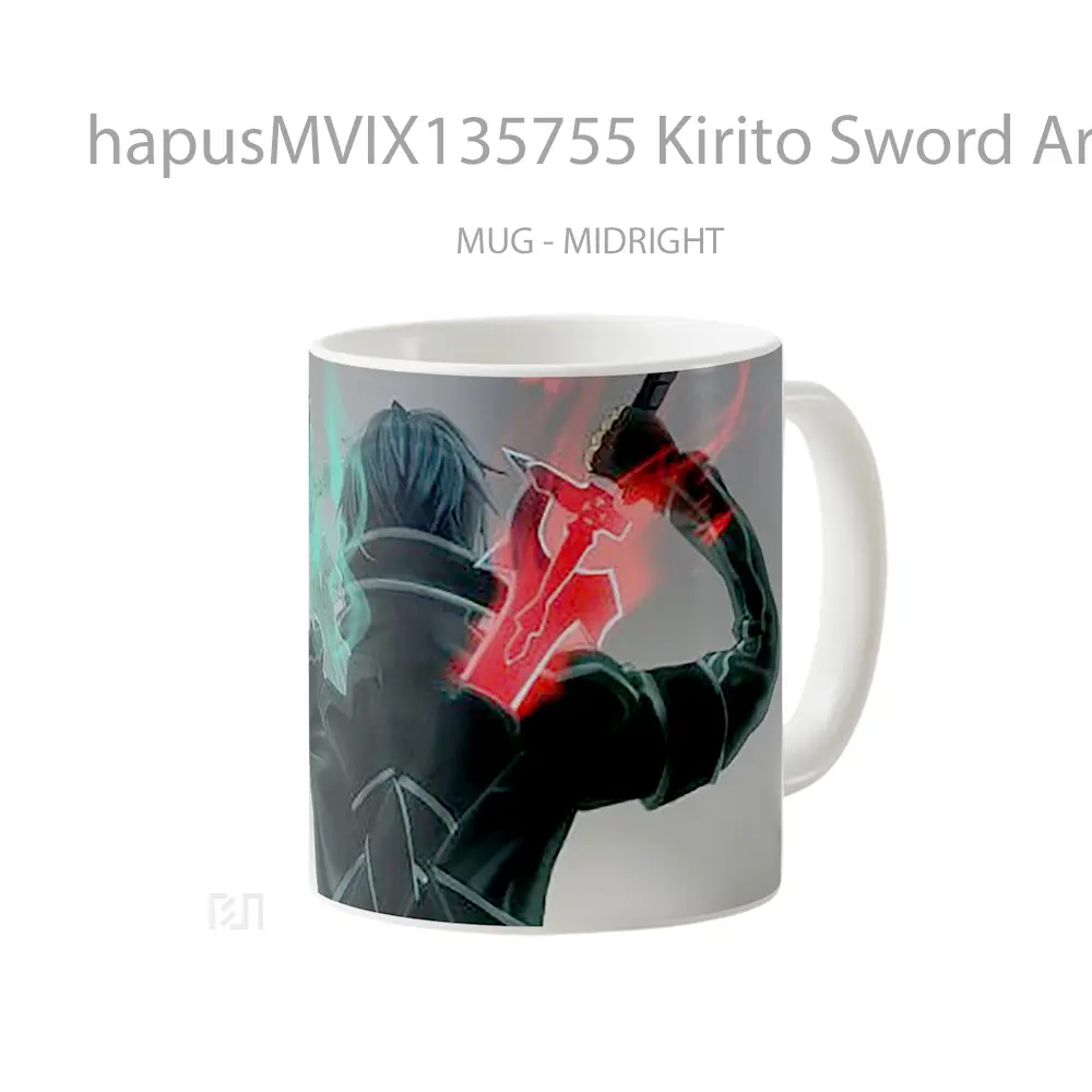 Mug Kirito Sword Art Online V3 Cangkir Anime - Tampak Kiri