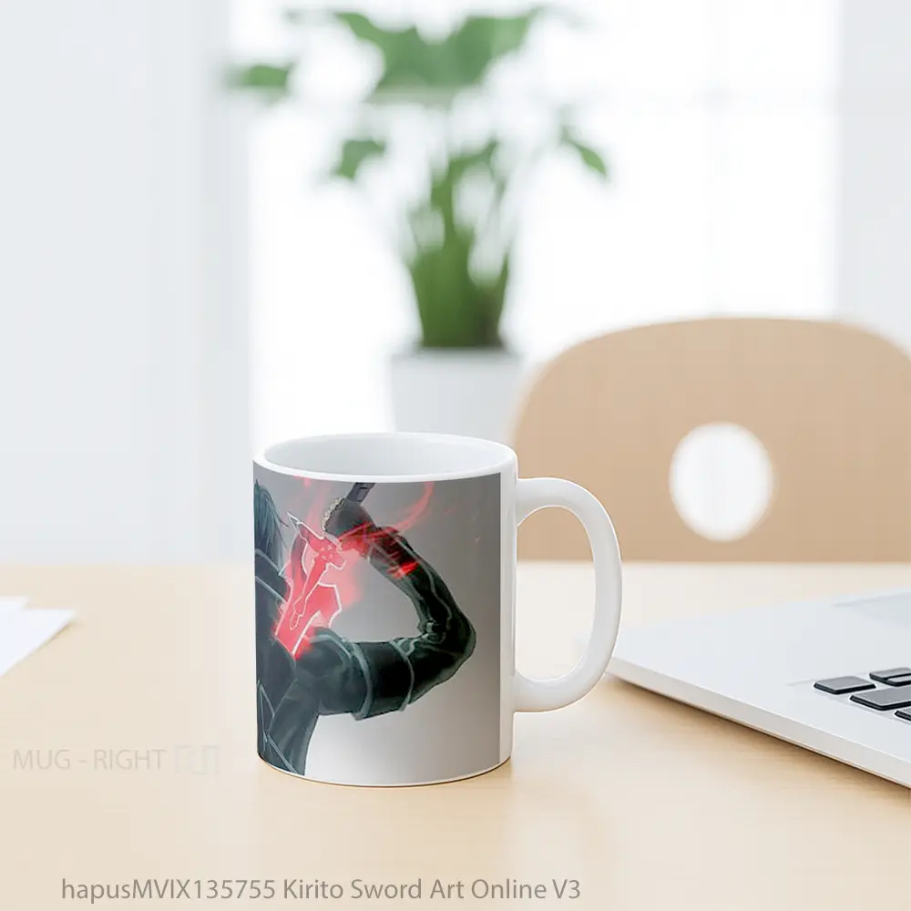 Mug Kirito Sword Art Online V3 Cangkir Anime - Tampak Kiri