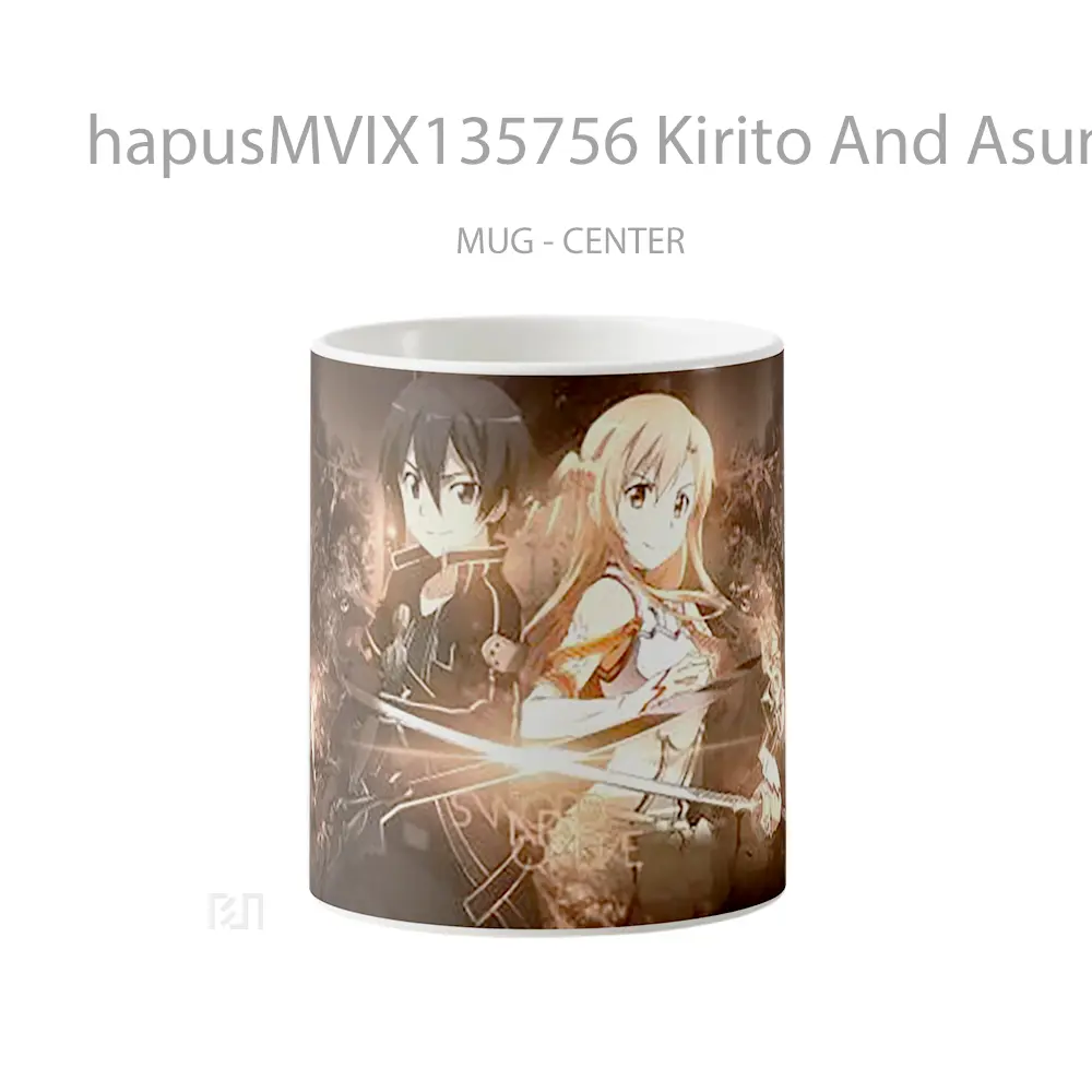 Mug Kirito And Asuna Sword Art Online Cangkir Anime