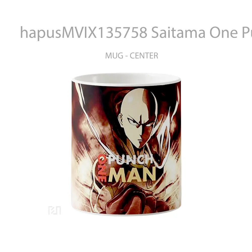 Mug Saitama One Punch Man V1 Cangkir Anime