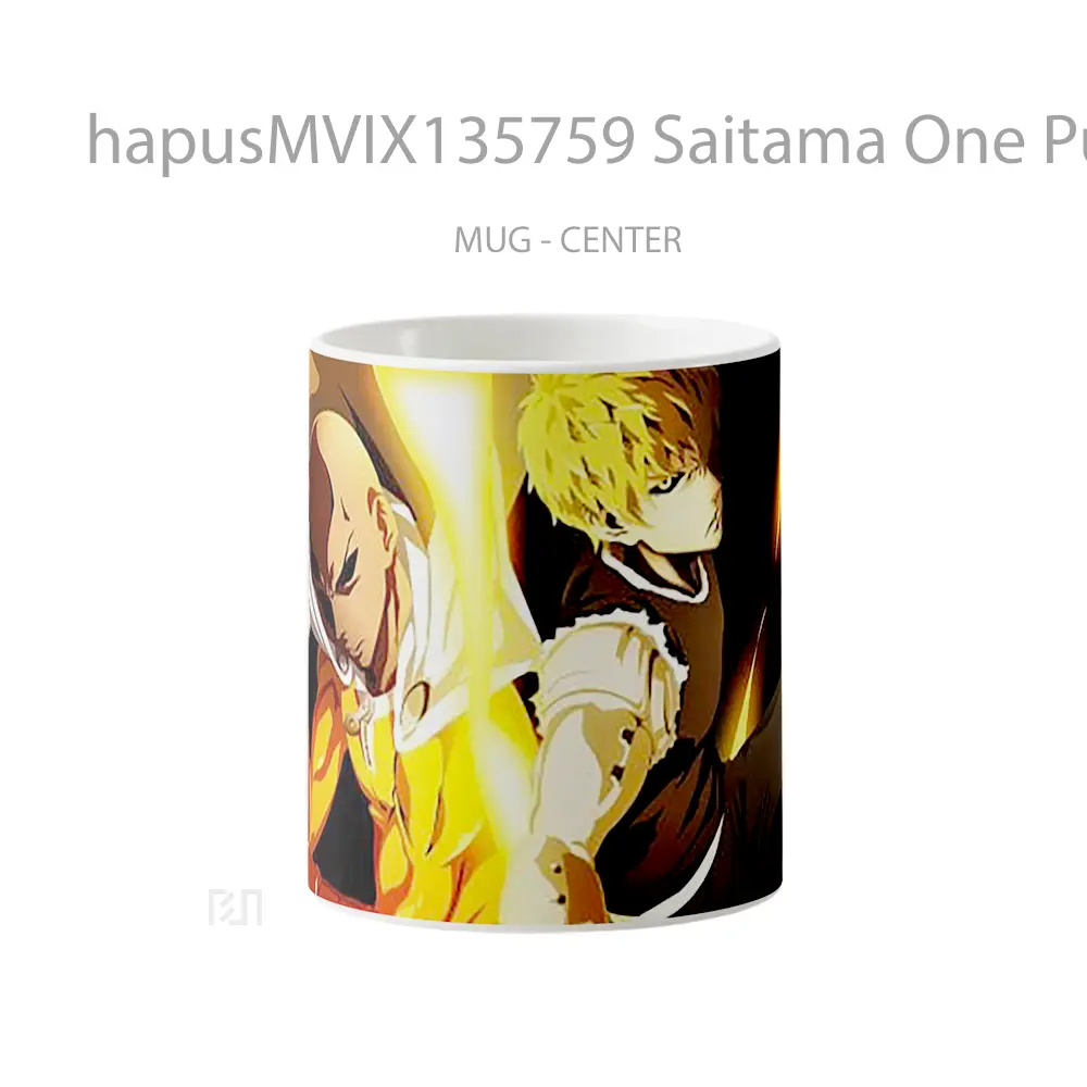 Mug Saitama One Punch Man V2 Cangkir Anime