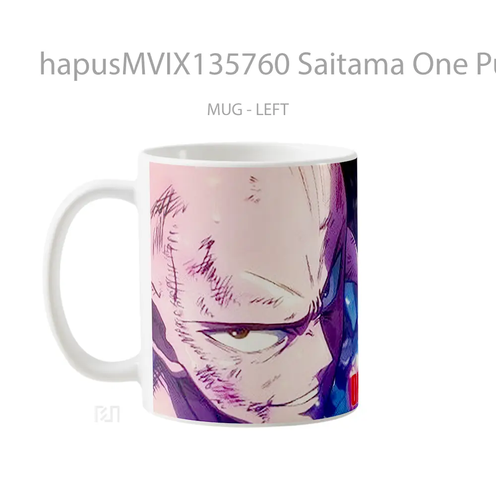 Mug Saitama One Punch Man V3 Cangkir Anime - All-side / Desain