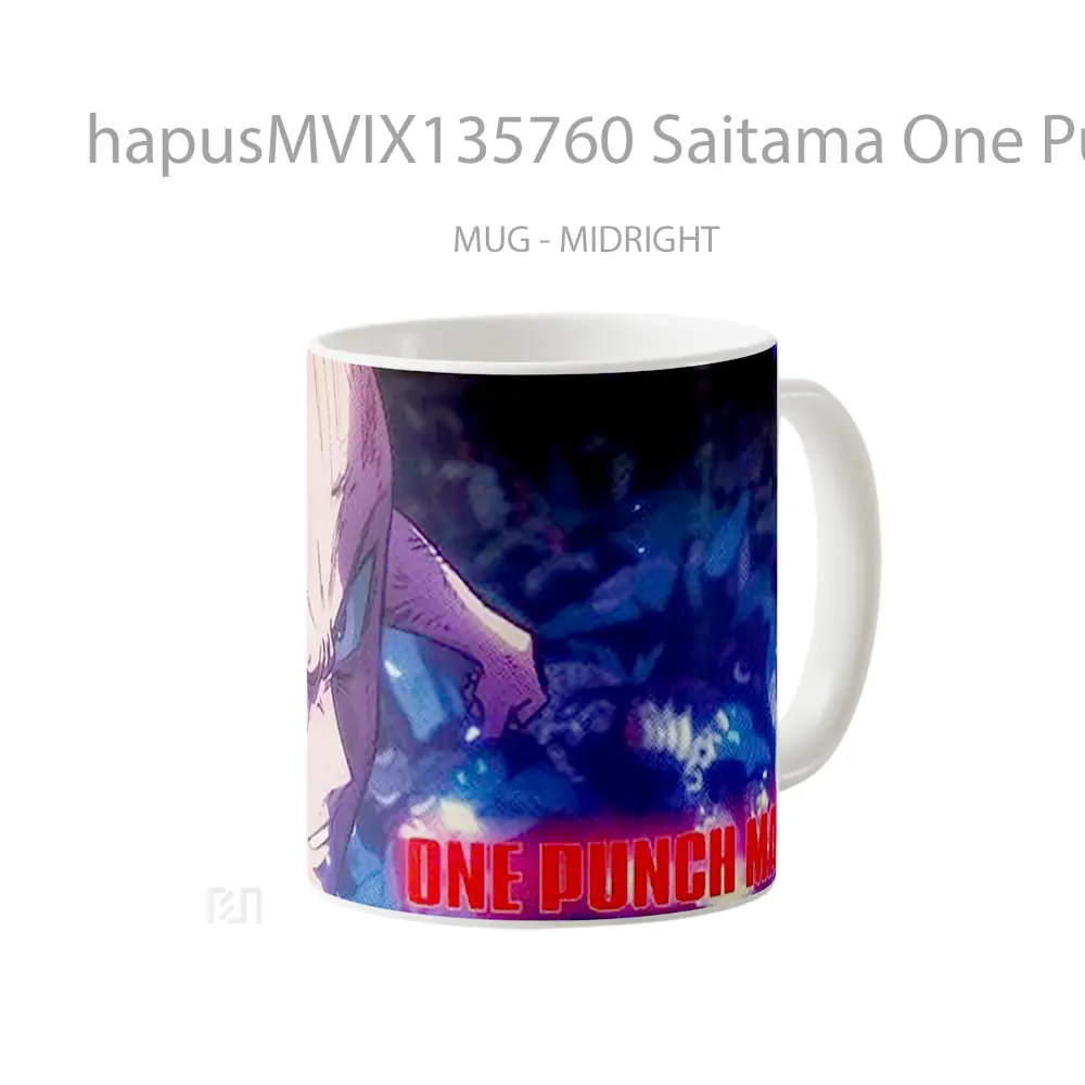 Mug Saitama One Punch Man V3 Cangkir Anime - All-side / Desain