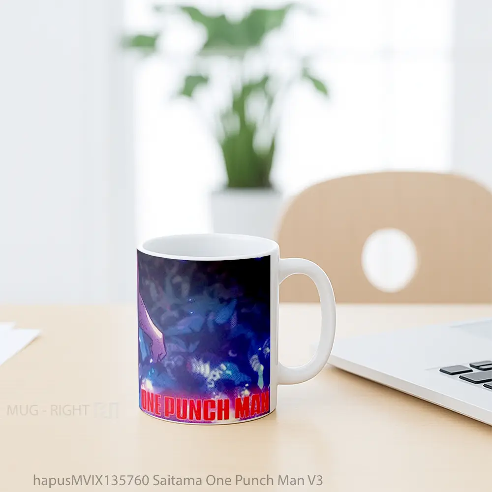 Mug Saitama One Punch Man V3 Cangkir Anime - All-side / Desain