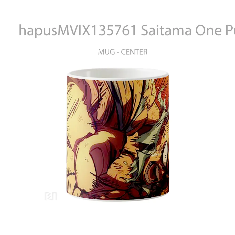 Mug Saitama One Punch Man V4 Cangkir Anime