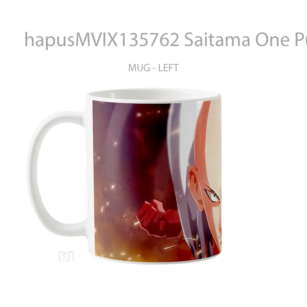 Mug Saitama One Punch Man V5 Cangkir Anime - All-side / Desain