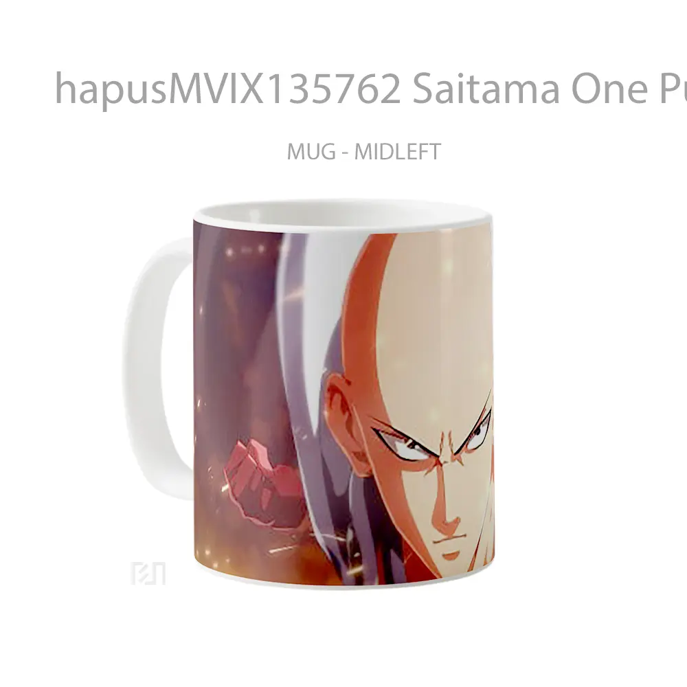 Mug Saitama One Punch Man V5 Cangkir Anime - All-side / Desain