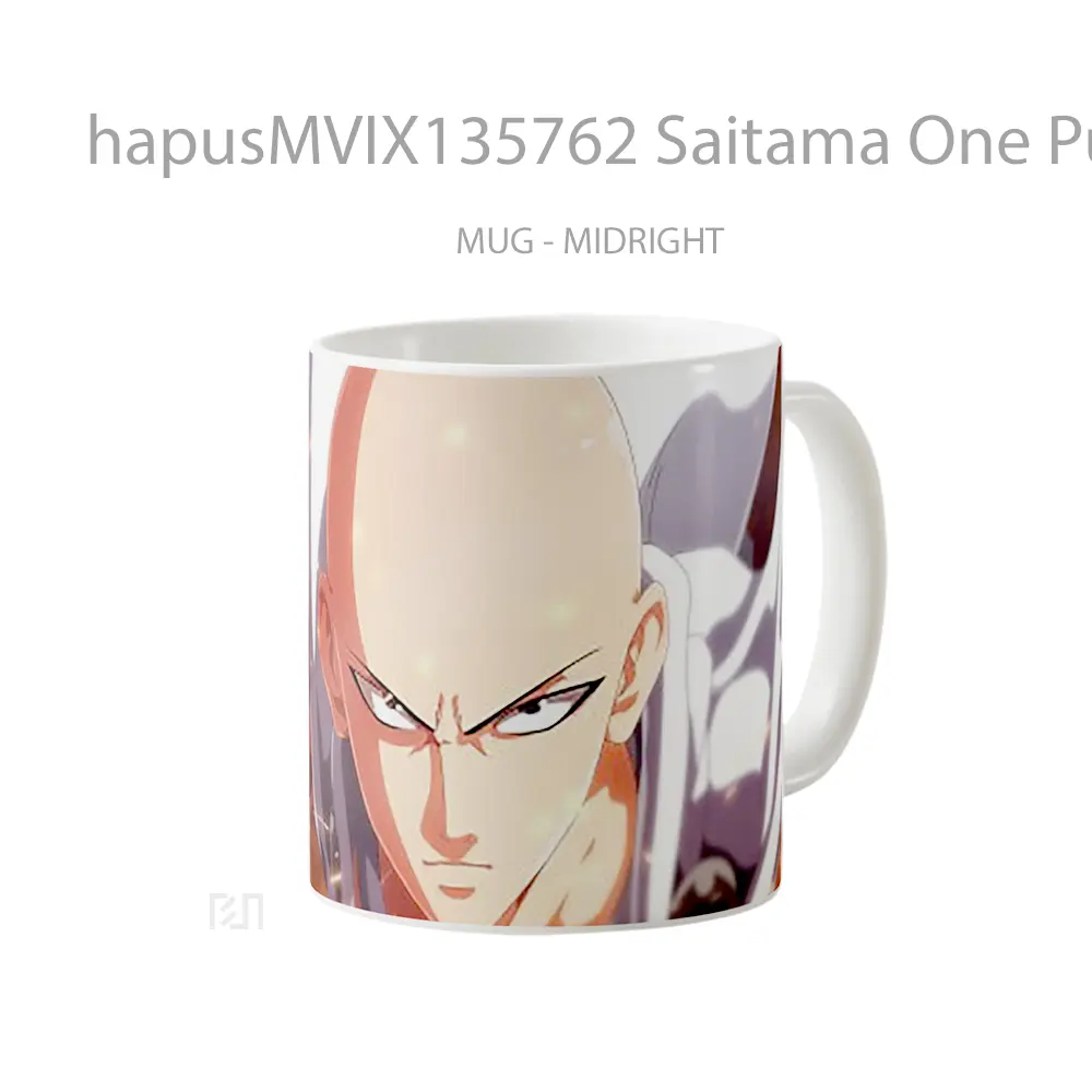 Mug Saitama One Punch Man V5 Cangkir Anime - All-side / Desain