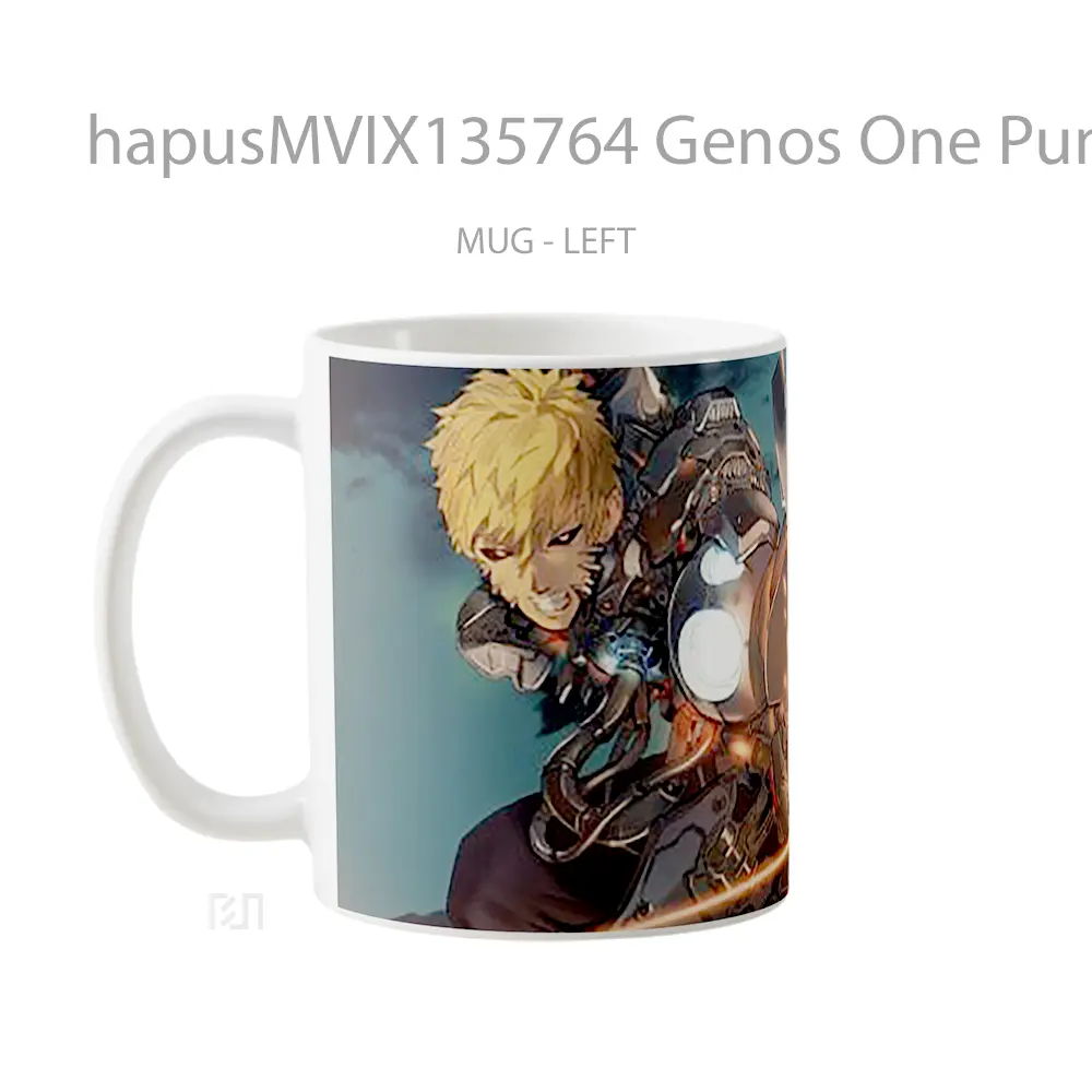 Mug Genos One Punch Man V1 Cangkir Anime - All-side / Desain
