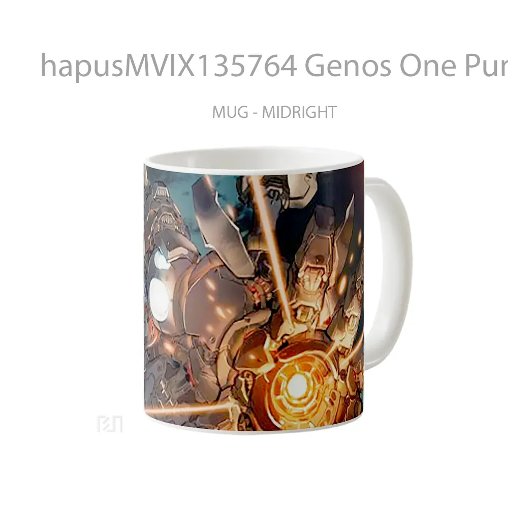 Mug Genos One Punch Man V1 Cangkir Anime - All-side / Desain