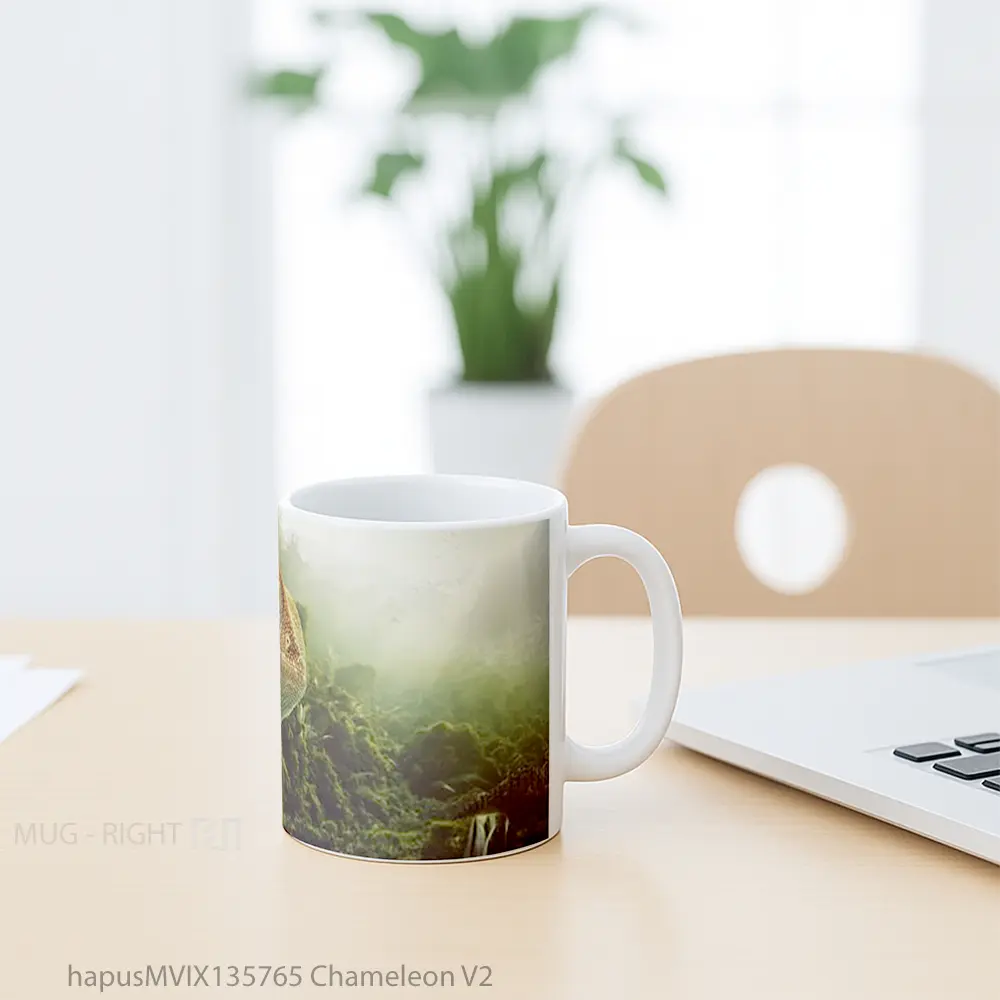 Mug Chameleon V2 Gelas Keramik Unik - All-side / Desain