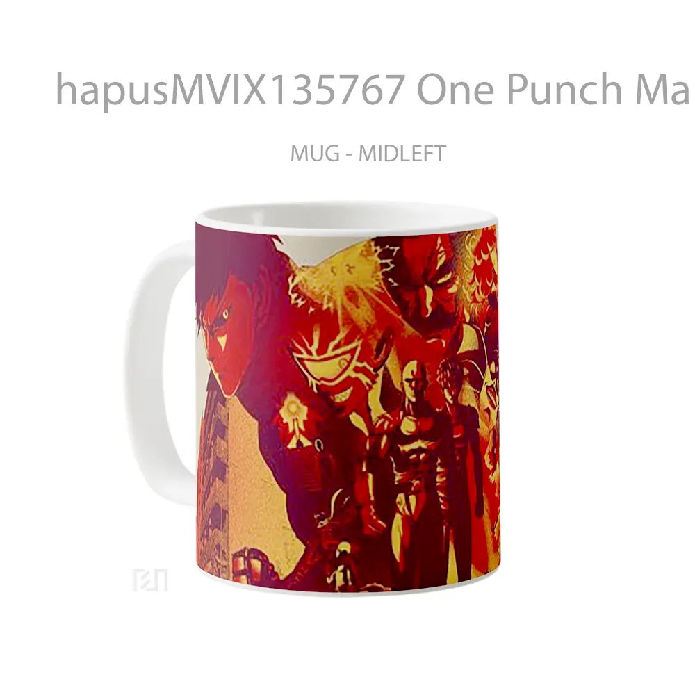 Mug One Punch Man Characters Cangkir Anime - All-side / Desain