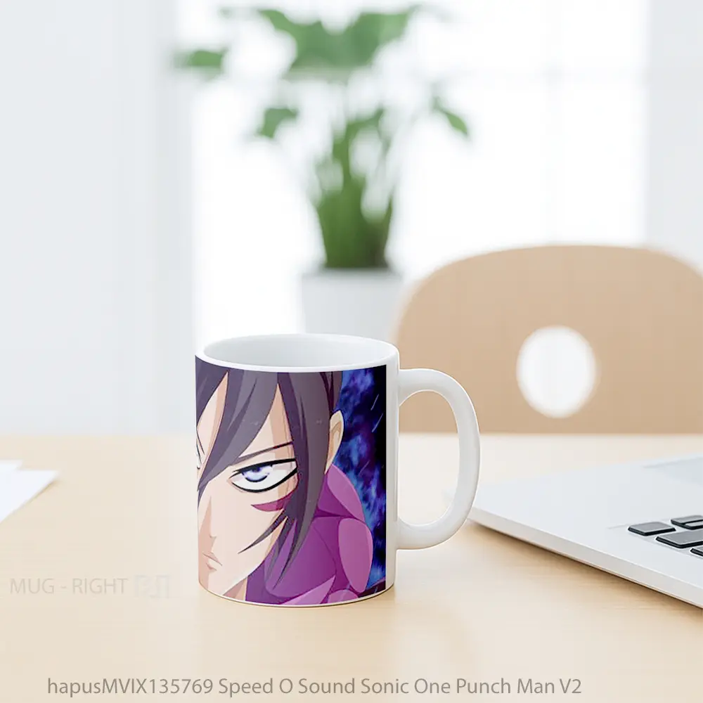 Mug Speed O Sound Sonic One Punch Man V2 Cangkir Anime - All-side / Desain