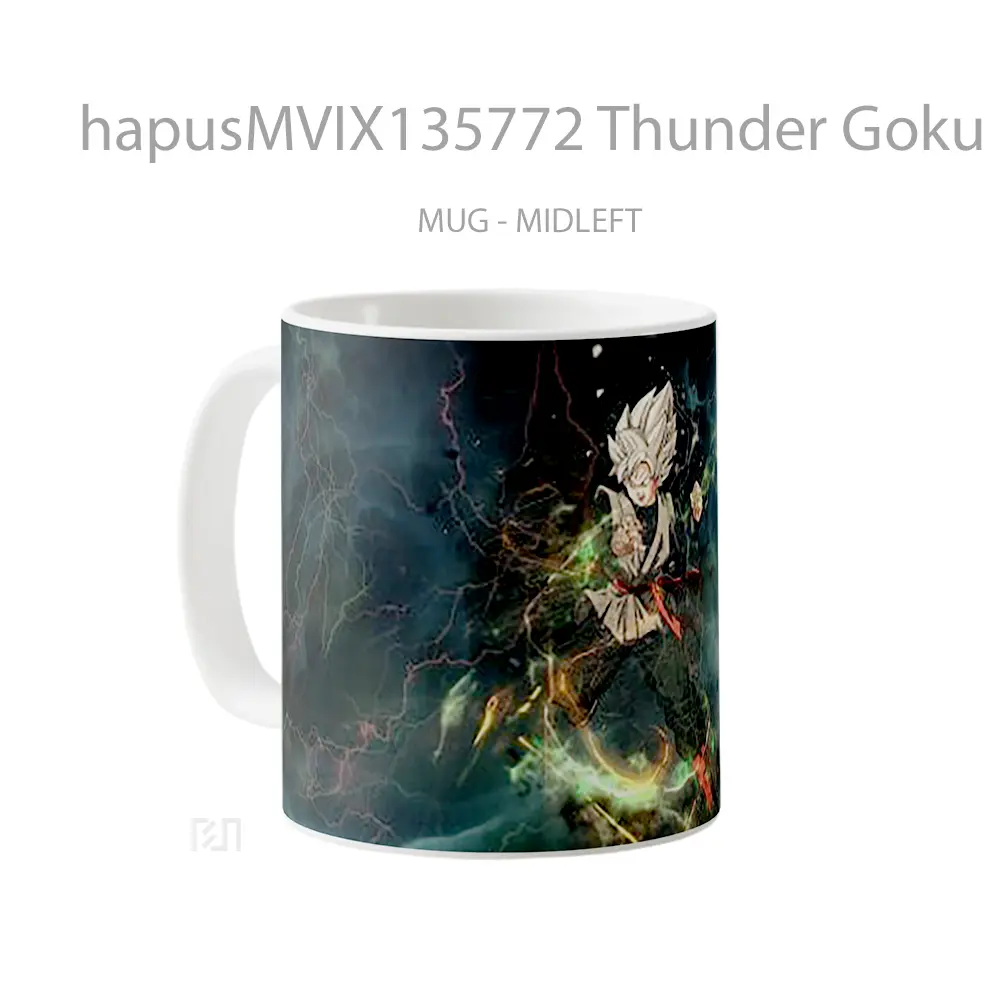 Mug Thunder Goku Black Dragon Ball Super Cangkir Anime - All-side / Desain