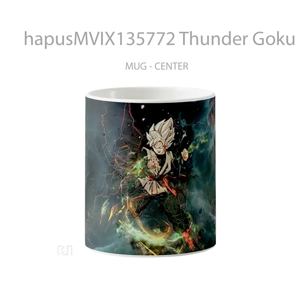 Mug Thunder Goku Black Dragon Ball Super Cangkir Anime