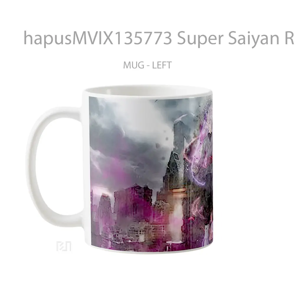 Mug Super Saiyan Rose Black Goku Dragon Ball Super Cangkir Anime - All-side / Desain