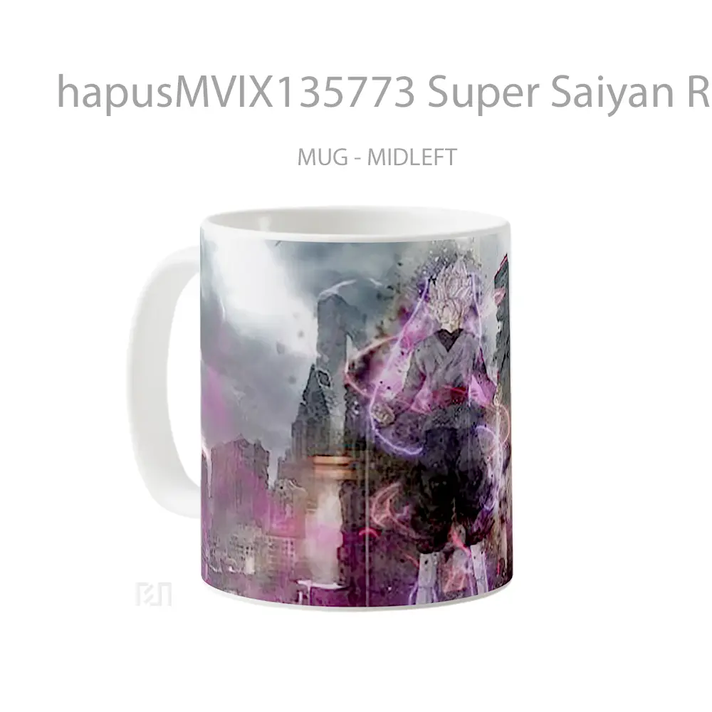 Mug Super Saiyan Rose Black Goku Dragon Ball Super Cangkir Anime - All-side / Desain