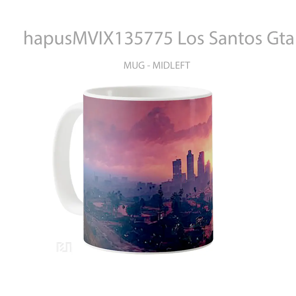 Mug Los Santos Gta V V1 Gelas Keramik Unik - All-side / Desain