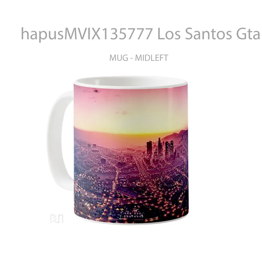 Mug Los Santos Gta V V2 Gelas Keramik Unik - All-side / Desain