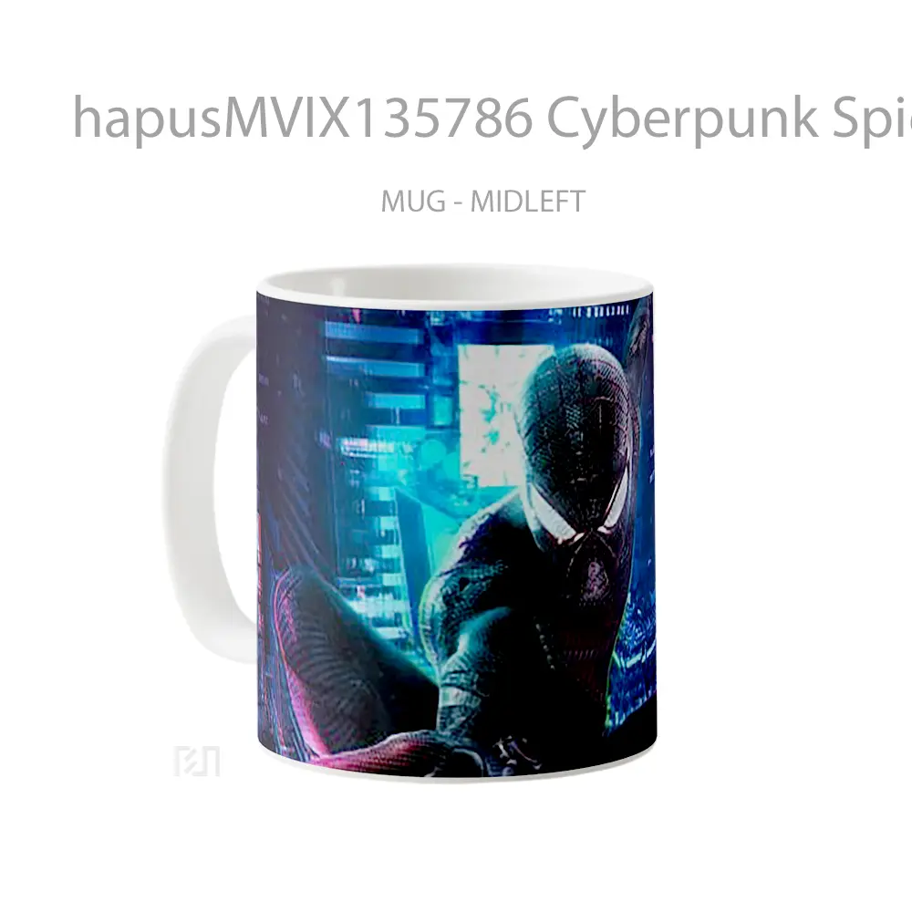 Mug Cyberpunk Spiderman Fanart Gelas Superhero - All-side / Desain