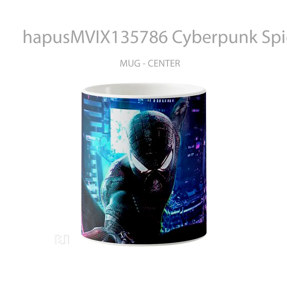Mug Cyberpunk Spiderman Fanart Gelas Superhero