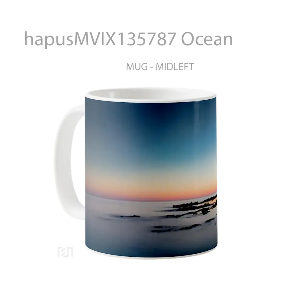Mug Ocean Gelas Pemandangan Alam - All-side / Desain