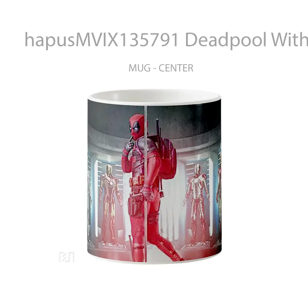 Mug Deadpool With Iron Man S Armors Fanart Gelas Superhero