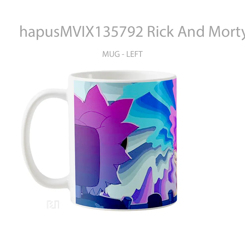 Mug Rick And Morty V3 Gelas Kartun - All-side / Desain