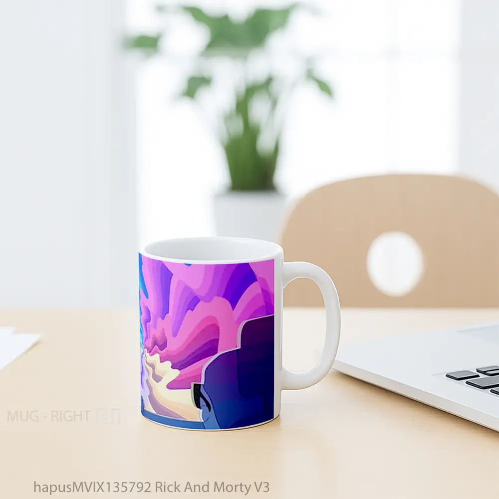 Mug Rick And Morty V3 Gelas Kartun - All-side / Desain