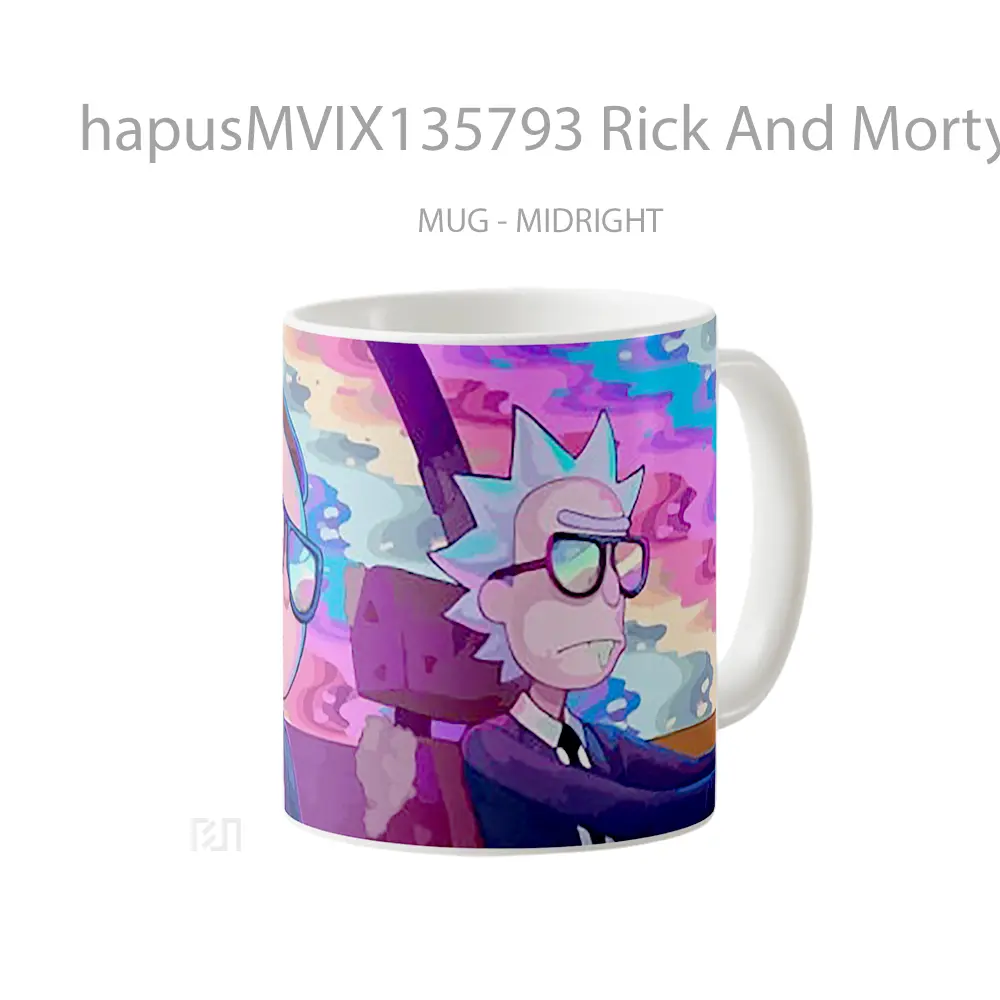 Mug Rick And Morty V4 Gelas Kartun - All-side / Desain
