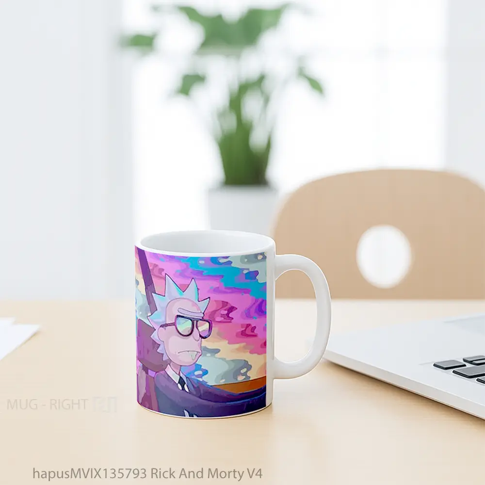Mug Rick And Morty V4 Gelas Kartun - All-side / Desain
