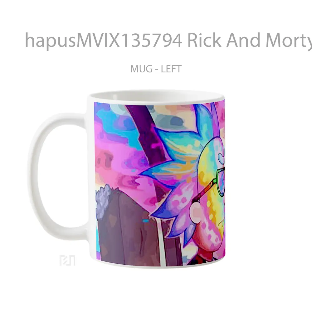 Mug Rick And Morty V5 Gelas Kartun - All-side / Desain