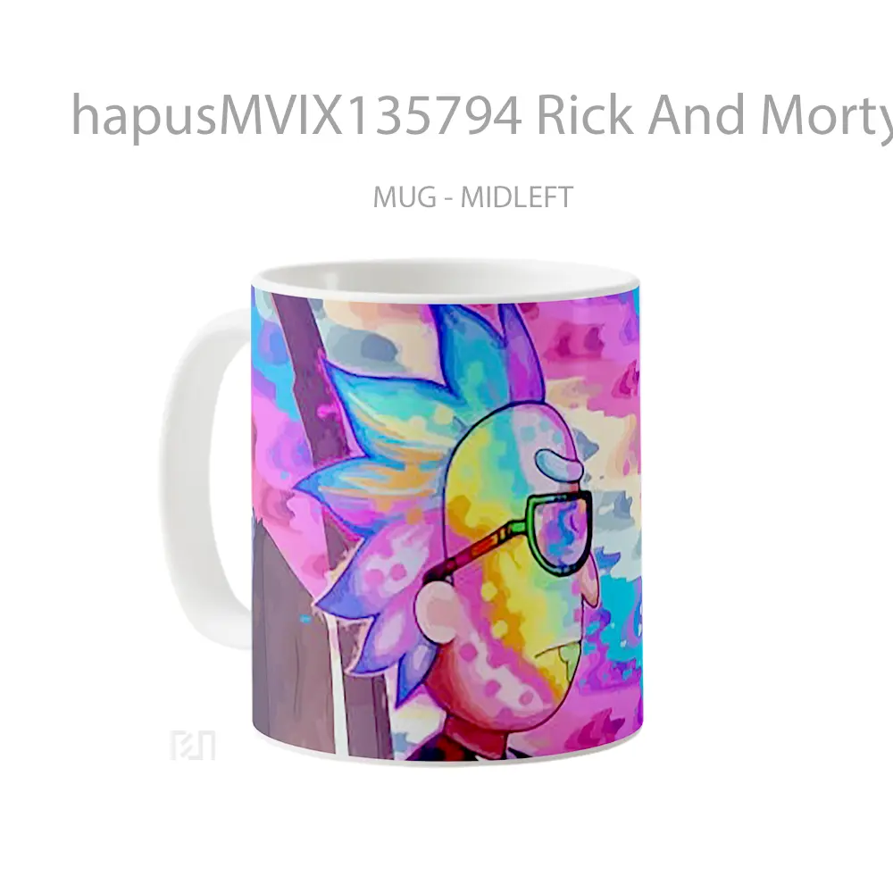 Mug Rick And Morty V5 Gelas Kartun - All-side / Desain