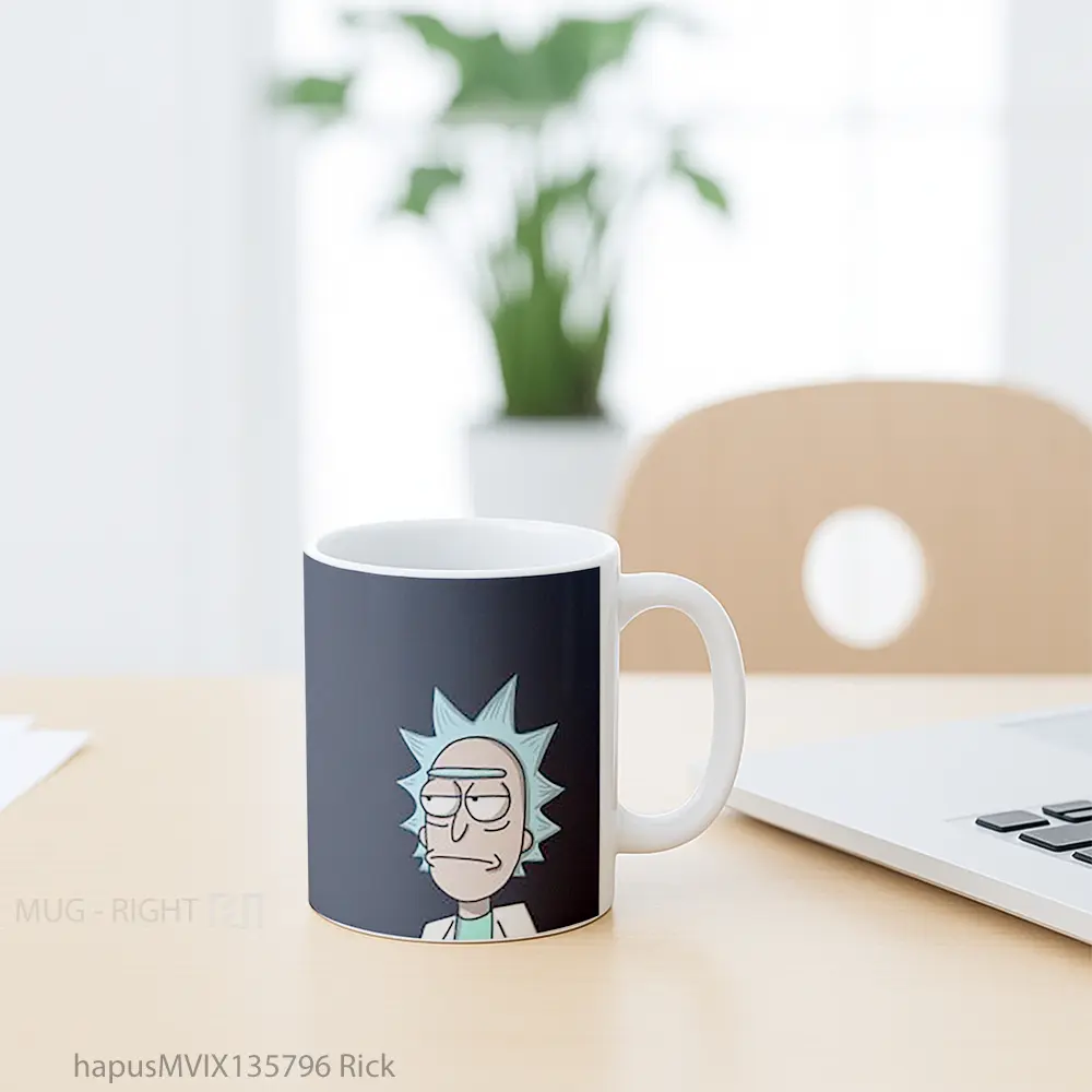 Mug Rick Gelas Keramik Unik - All-side / Desain