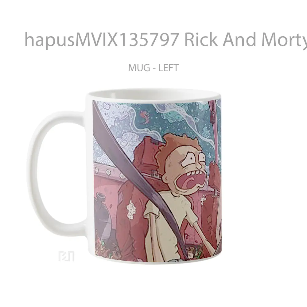 Mug Rick And Morty V6 Gelas Kartun - All-side / Desain
