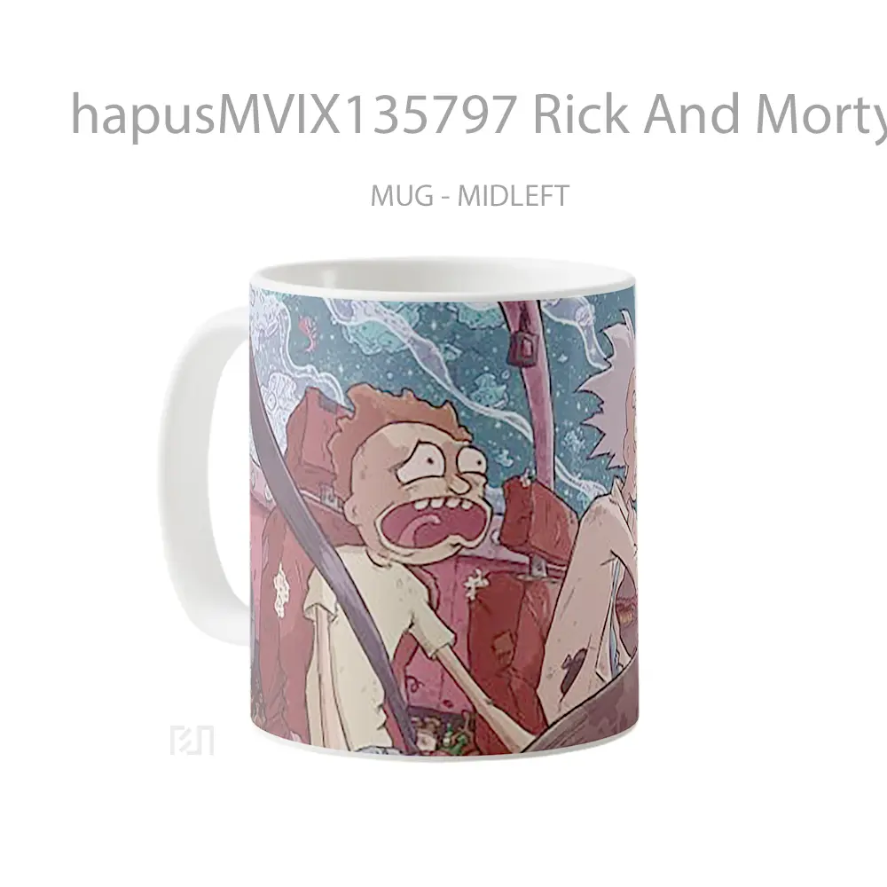 Mug Rick And Morty V6 Gelas Kartun - All-side / Desain
