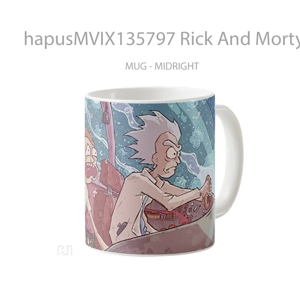 Mug Rick And Morty V6 Gelas Kartun - All-side / Desain