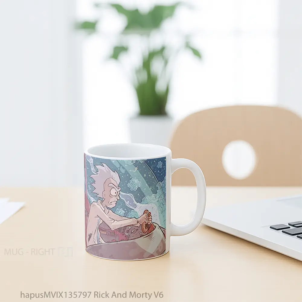 Mug Rick And Morty V6 Gelas Kartun - All-side / Desain