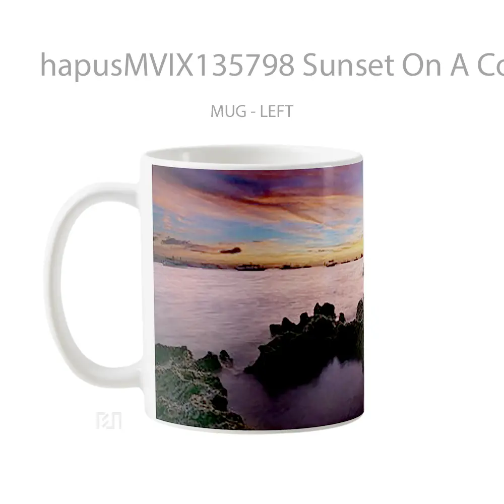 Mug Sunset On A Coast Gelas Pemandangan Alam - All-side / Desain