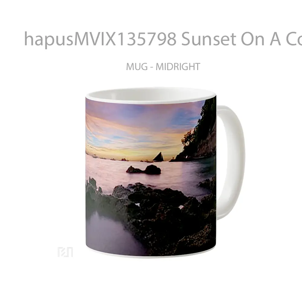 Mug Sunset On A Coast Gelas Pemandangan Alam - All-side / Desain